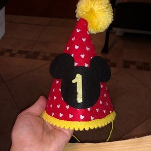 Mickey Mouse first birthday hat